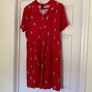 Cakeworthy Red Mickey Button Up Dress 3X